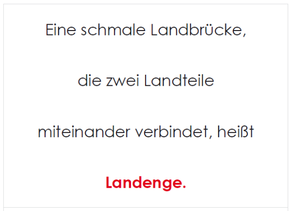 Definitionsmaterial Land- und Wasserformen
